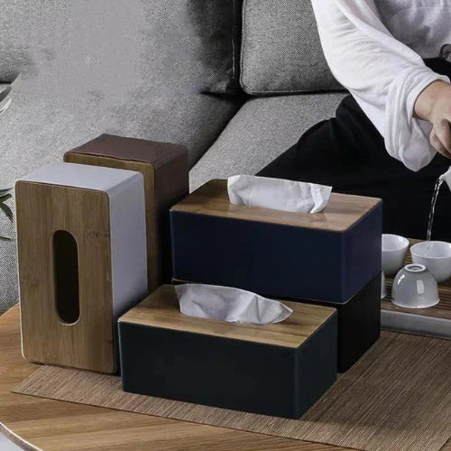 Boîte mouchoirs bambou écologique | Durable naturelle zéro déchet design | Verdyo