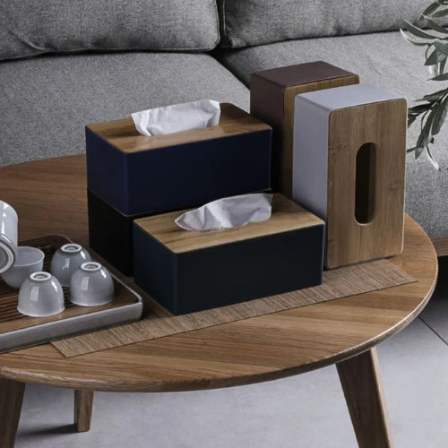 Boîte mouchoirs bambou écologique | Durable naturelle zéro déchet design | Verdyo