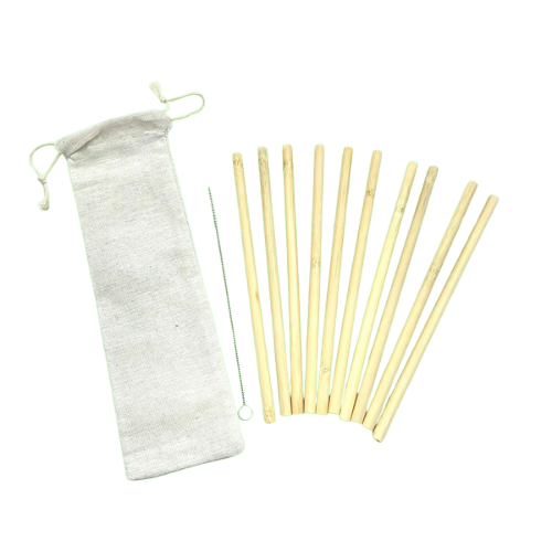 Pailles bambou réutilisables lot 10 | Écologiques zéro déchet brosse nettoyage | Verdyo