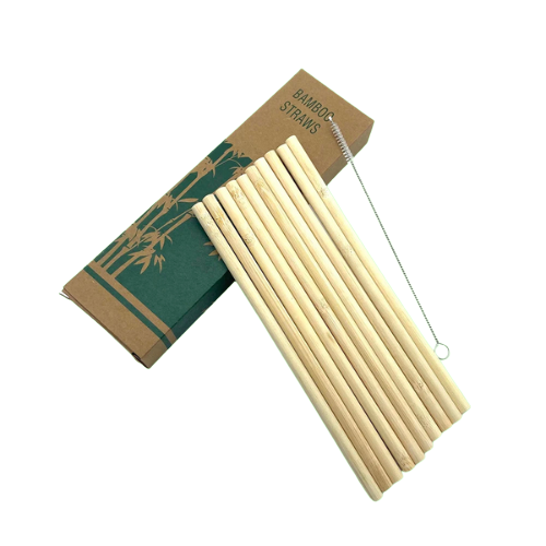 Pailles bambou réutilisables lot 10 | Écologiques zéro déchet brosse nettoyage | Verdyo