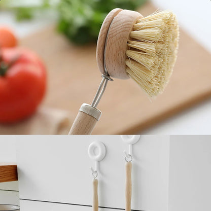Brosse lavage bambou ergonomique | Fibres naturelles résistantes zéro déchet | Verdyo