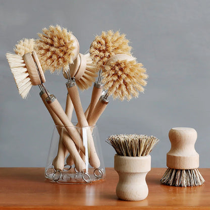 Brosse lavage bambou ergonomique | Fibres naturelles résistantes zéro déchet | Verdyo