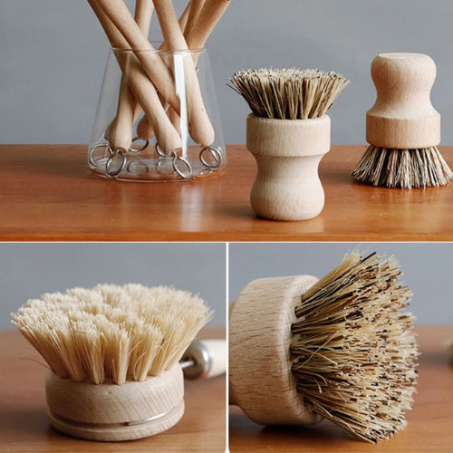 Brosse lavage bambou ergonomique | Fibres naturelles résistantes zéro déchet | Verdyo