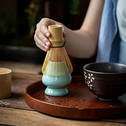 Service à thé japonais en bambou | Set complet pour matcha, design traditionnel et naturel - Verdyo