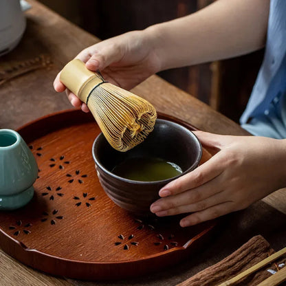 Service à thé japonais en bambou | Set complet pour matcha, design traditionnel et naturel - Verdyo