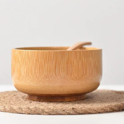 Bol bambou naturel rond | Authentique écologique zéro déchet durable | Verdyo