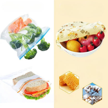 Emballage alimentaire réutilisable en cire d'abeille | Conserve frais & sans plastique, lot de 3 tailles - Verdyo