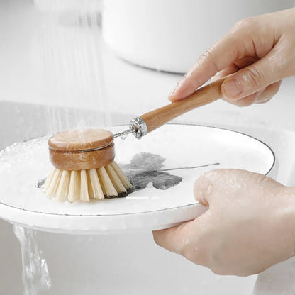 Brosse lavage bambou ergonomique | Fibres naturelles résistantes zéro déchet | Verdyo