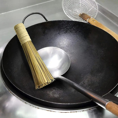 Brosse wok fibres coco naturelles | Manche bambou écologique zéro déchet | Verdyo