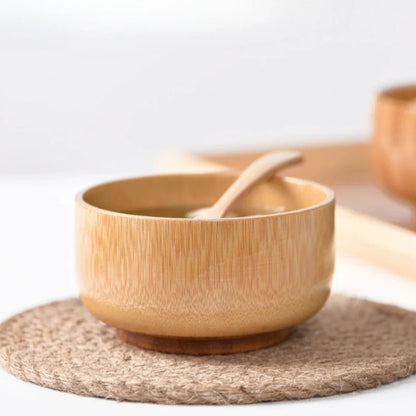 Bol bambou naturel rond | Authentique écologique zéro déchet durable | Verdyo