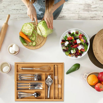 Range-couverts ajustable en bambou | Extensible 5 à 7 compartiments, design éco-responsable - Verdyo_
"Range-couverts ajustable en bambou"
"Accessoires cuisine durables"
"Produits écoresponsables pour rangement"
"Bambou naturel pour organisation"
"Range-couverts extensible 5 à 7 compartiments"
"Rangement couverts design éco-responsable"
"Alternative écologique aux plastiques"
"Cadeau idéal pour amateurs de décoration"
"Organisation cuisine pratique et durable"
"Solutions zéro déchet pour rangement"