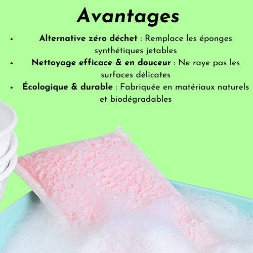 Éponge à récurer en fibre de Bambou - Verdyo