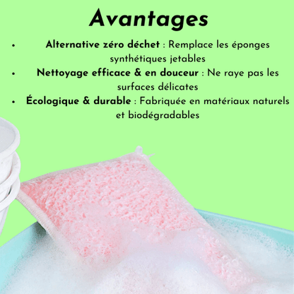 Éponge à récurer en fibre de Bambou - Verdyo